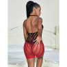 Subblime - 952242 Robe Résille Élastique Dégradé Rouge Et Noir Taille Unique